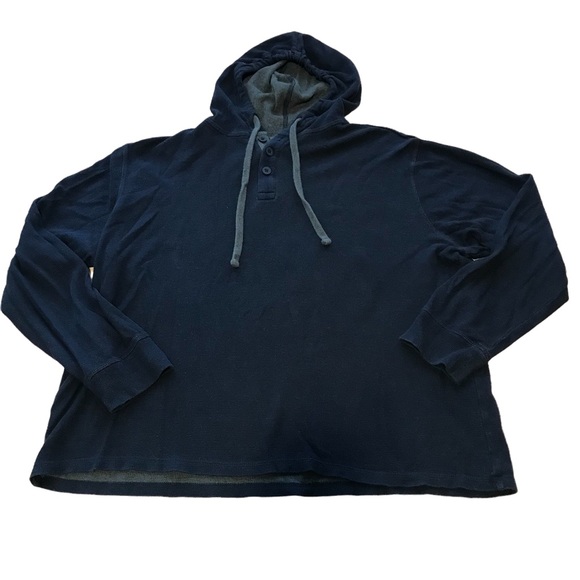 G.H. Bass & Co. Blue Thermal Hoodie - Men’s Large - Picture 2 of 6